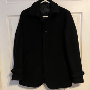 Men's Black Wool Pea Coat